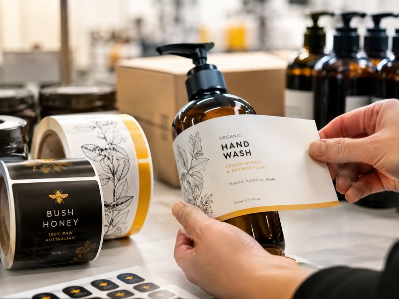 Custom product labels and label printing